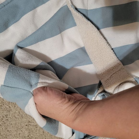 Victoria's Secret Large Blue and White Striped Robe With Pockets 990 - Picture 6 of 9